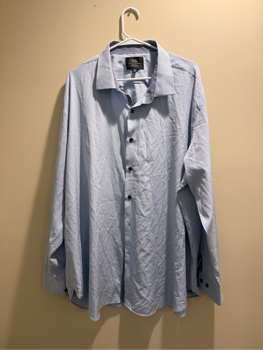 W.R.K Pale Blue Men's Button-Down Dress Shirt